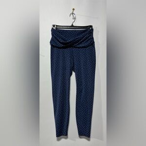 Nike Dri-Fit Navy Blue And Grey Leggings Womens Size Medium Inseam‎ 24”